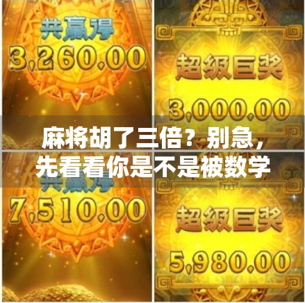 麻将胡了三倍?别急,先看看你是不是被数学陷阱骗了! 麻将胡了三倍?别急,先看看你是不是被数学陷阱骗了!
