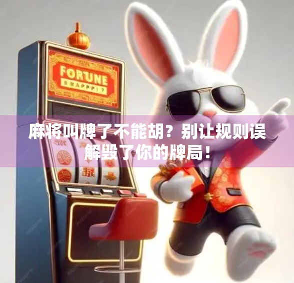 麻将叫牌了不能胡?别让规则误解毁了你的牌局! 麻将叫牌了不能胡?别让规则误解毁了你的牌局!