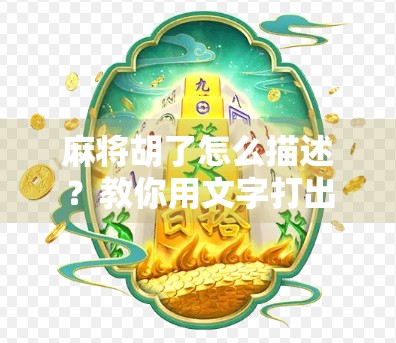 麻将胡了怎么描述？教你用文字打出一局酣畅淋漓的牌局！