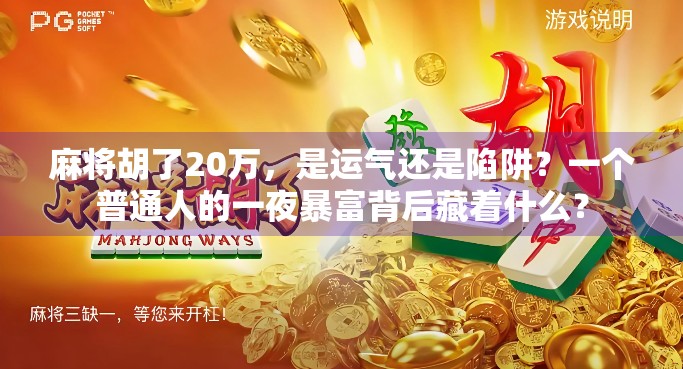 麻将胡了20万,是运气还是陷阱?一个普通人的一夜暴富背后藏着什么? 麻将胡了20万,是运气还是陷阱?一个普通人的一夜暴富背后藏着什么?