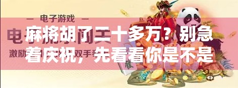 麻将胡了二十多万？别急着庆祝，先看看你是不是被套路了！