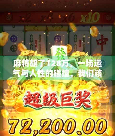 麻将胡了128万,一场运气与人性的碰撞,我们该为这种暴富奇迹欢呼还是警惕? 麻将胡了128万,一场运气与人性的碰撞,我们该为这种暴富奇迹欢呼还是警惕?